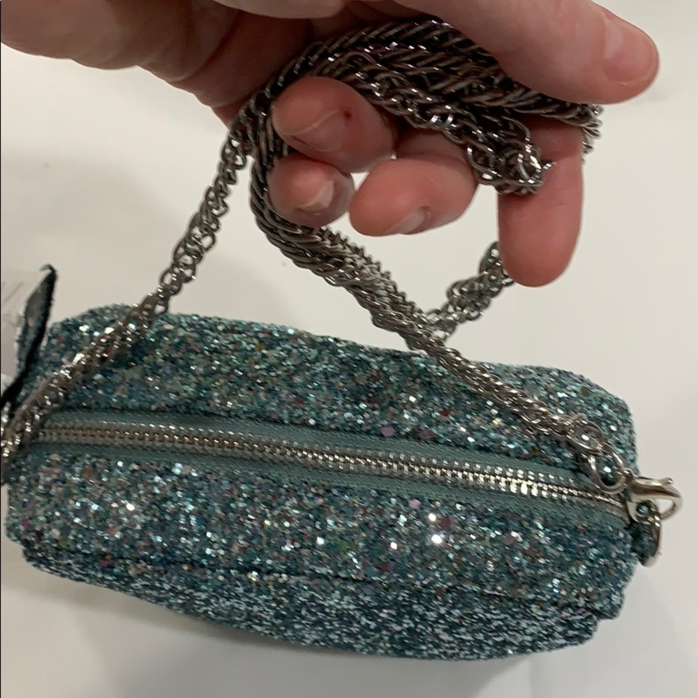 ICING Light Blue GLITTER CROSSBODY MINI BAG! STUNNING! - Picture 5 of 6